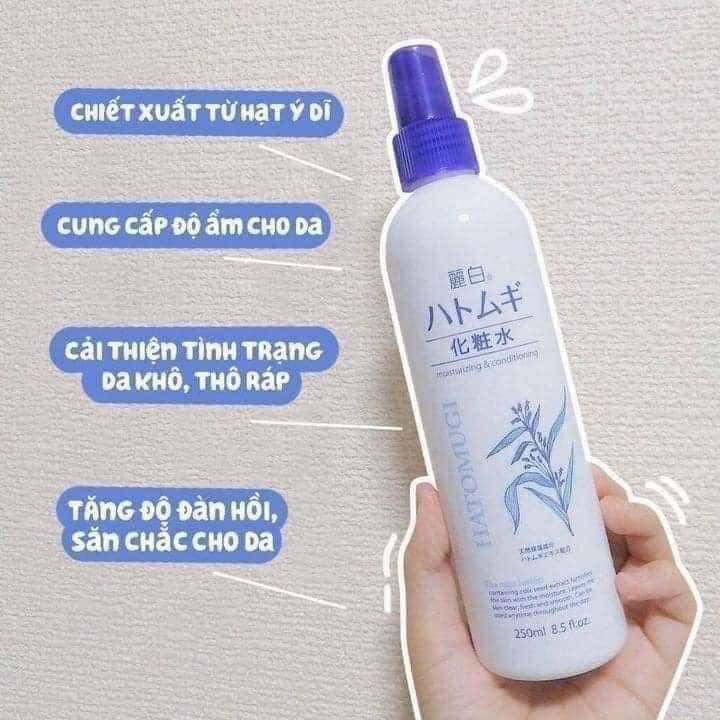 Xịt Khoáng Hatomugi Ý Dĩ Dưỡng Ẩm, Làm Sáng Da 250ml ( Thùng 36) 4